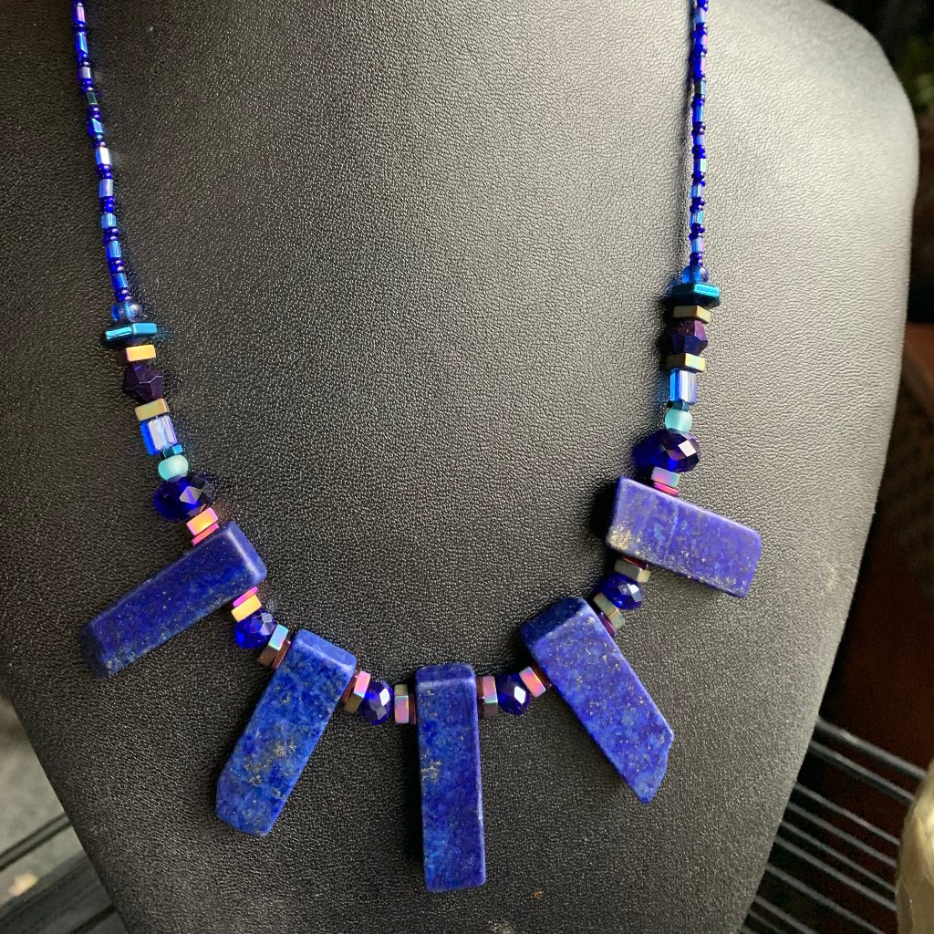 Stunning Handmade Blue Lapis Necklace
